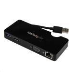StarTech.com Travel Docking Station for Laptops HDMI or VGA - USB 3.0 Create a Mobile Workstation using your Ultrabook or Laptop USB 3.0 Port via this Portable USB 3.0 Mini Dock