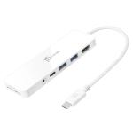 J5create USB-C 60W Power Delivery Multi-Port Mini Hub, 1x 4K HDMI, 2x USB3.1, 1x microSD & SD Card Reader, 1x 3.5mm Audio Jack