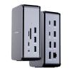 mbeat MB-U4DOCK-01 USB 4.0 14-in-1 Docking Station with 8K Video - Space Grey 40Gbps - 100W USB-C PD - HDMI 2.1 - DP - Gigabit Ethernet - 3.5 Aux - SD - TF - 3x USB 3.2 10Gbps - 3x USB 2.0
