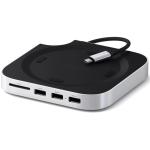 SATECHI Mac Mini M4 Stand & Hub with SSD Enclosure - Silver