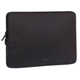 Rivacase Suzuka Laptop Sleeve for 14" Notebook - Black with Water Resistant Fabric