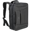 Rivacase Charcoal Convertible Backpack for 15.6" Laptops - Black Suitable for Business and Travel