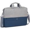 Rivacase Prater Anti-Theft Designed Carry Bag for 15.6"-16" Laptops - Grey / Dark Blue