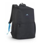 Rivacase Regent Laptop Backpack for 15.6" Notebook - Black Suitable for Education & School Commute