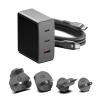 KFD 140W GaN USB-C Laptop Power Adapter/PD Wall Charger - 2x USB-C & 1x USB-A - US/EU/AU/UK Travel Plug - Compatible with MacBook Air/Pro, Asus, Acer, Lenovo, HP, Dell, Toshiba - Black KFD 140W GaN USB-C Laptop Power Adapter/PD Wall Charger - 2x USB-C & 1x USB-A - US/EU/AU/UK Travel Plug - Compatible with MacBook Air/Pro, Asus, Acer, Lenovo, HP, Dell, Toshiba - Black