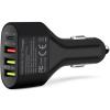 KFD Universal 4-Ports Car Charger Input 12-24V Total 51W - 18W QC3.0 USB-C  - 18W QC3.0 USB - USB x2 5V 3A