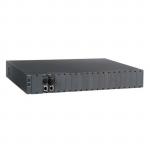 CTS 18 Slot Compact Media Converter Chassis. 19" (1.5RU) with 1 fixed AC and 1 fixed DC Power Module