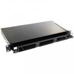 Dynamix FPP3PB 19" 1U Fibre Patch Panel    3 Slot Ver5. Metal Sliding Drawer Black. Supplied with 2x 24 Po