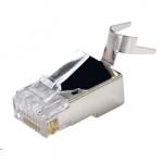 Dynamix RJ-45-C6SR23-JAR RJ45 Cat6 23AWG Solid  Shielded Round Modular Plug. 50pc  Jar. 8P8C,50Uwithinsert