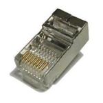 Dynamix RJ-45 100pc Jar (Round Solid) 8P8C Shielded Modular Plug 50 micron