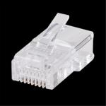 Dynamix RJ-45-SR-20 RJ45 Plug 20pc Bag, 8P8C Modular Plug. 50 micron. Compatible with Stranded and Solid Cable.