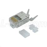 L-com TDS8PC6 Cat6 RJ45 Shielded Plug with Strain Relief