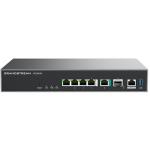 Grandstream GCC6020 Multi-WAN 10G VPN Router 10G SFP+ x1 / 2.5GbE x1 / 1GbE PoE+ x5 (120W) / USB 3.0 x1 / Built-in IP PBX