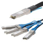 StarTech.com 40GbE - 10Gbps - QSFP+ to SFP+ Passive Direct Attach Breakout Cable - 2m MSA Uncoded Compatible 40G QSFP+ to 4x SFP+ Direct Attach Breakout Cable Twinax - 40GbE QSFP+ to 4x SFP+ Copper DAC 40 Gbps Low Power Passive Transceiver