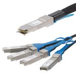 StarTech.com 40GbE - 10Gbps - QSFP+ to SFP+ Passive Direct Attach Breakout Cable - 3m MSA Uncoded Compatible 40G QSFP+ to 4x SFP+ Direct Attach Breakout Cable Twinax - 40GbE QSFP+ to 4x SFP+ Copper DAC 40 Gbps Low Power Passive Transceiver