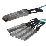 StarTech.com 40GbE - 40Gbps AOC Breakout Cable for Cisco QSFP-4X10G-AOC10M - 15m (49ft) 1x QSFP+ to 4x SFP+ AOC - 40GbE / 40Gbps QSFP Plus Transceiver Module Active Optical Fiber - Cisco C9300 C3850 Compatible