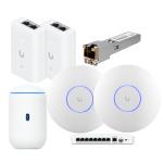 Ubiquiti Unifi  Performance Kit  for HyperFibre 2000 UDR7 x1 / UACC-CM-RJ45-MG x1 / USW-Flex-2.5G-8 x1 /U7-PRO x2 / UACC-PoE+-2.5G x2