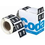 Codafile Label Numeric 4 - 25mm - 500 Labels / Roll