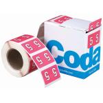 Codafile Label Numeric 5 - 25mm - 500 Labels / Roll