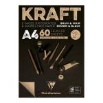 Clairefontaine 975818C Clairefontaine Kraft Pad Brown Black A4 60sh