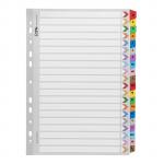 Icon Cardboard Indices with Reinforced Tabs - A-Z - Coloured