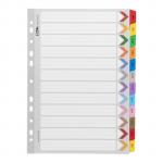 Icon Cardboard Indices with Reinforced Tabs - Jan-Dec - Coloured