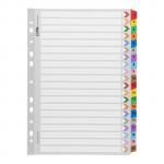Icon Cardboard Indices with Reinforced Tabs - 1-20 - Coloured