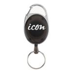 Icon 86823629 Retractable Snap Lock Charcoal for Key & ID Card Holders Bulk Packed   MOQ=50