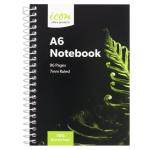 Icon ISNBR001 Spiral Notebook A6 Soft cover 96 pg 70% Recycled Paper