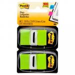 3M Post-It 680-BG2 - Bright Green W25 x L43mm - Pkt/50 - Twin Pack