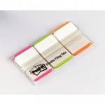 3M Post-It Durable Filing Tabs 686L-PGO - 25mm - Pink / Green / Orange Pkt/6