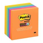 3M Post-it Super Sticky Notes 654-5SSUC - 76mm x 76mm - Rio de Janeiro 5 Pack