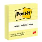 3M 70007052544 Post-it Notes - Yellow 675-YL Lined 101x101mm 300 Sheet Pads