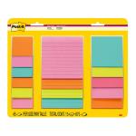 3M Post-it Super Sticky Notes 4423-15SSMIA Supernova (Miami) Combo - Pack of 15