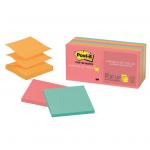 3M 70005248417 Post-it Pop Up Note Refill R330-12AN Cape Town Collection 76x76mm - 100 Sheet Pads - 12 Pack
