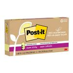 3M Post-it 100 Rec Super Sticky Notes Pop Up R330R-6SSCY 76x76mm Yellow - Pack of 6