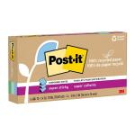 3M Post-it 100 Rec Super Sticky Notes Pop Up R330R-6SST 76x76mm Oasis - Pack of 6