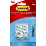 3M Command Crystal Hook 17095CLR-ES Medium Clear - Pack of 2