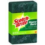 3M 11327 Scotch-Brite Heavy Duty Scouring Pad, Pack of 6
