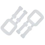 Matthews Polypropylene Buckles - White Light Duty - 12mm - 1000 Buckles / Pack - 1 Pack
