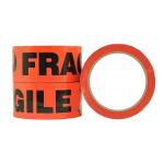 Matthews Message Tape Fragile - Orange / Black 48mm x 100m x 50mu - 1 Roll