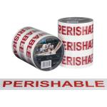 Matthews Message Tape Perishable - White / Red 48mm x 100m x 50mu - 1 Roll