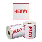 Matthews MPH15120 Handling Label Heavy - White/Red - 99mm x 99mm - 500 Labels/Roll - 1 Roll