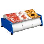 Matthews MPH15138 Adhesive Label Dispenser - Blue - 300mm Width - Fits 3 Rolls - 1 Dispenser