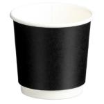Matthews MPH16065 Double Wall PE Paper Cups - Black, 4oz, 120ml (500)  62mm Diameter 25 Cups/Sleeve500 Cups/Box priced Per Box, MOQ 1 Box