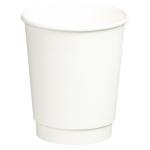 Matthews MPH16102 Double Wall Universal PE Paper Cups - White, 8oz, 280ml (1000)  90mm Diameter 25Cups/Sleeve 500 Cups/Box priced Per Box, MOQ 1 Box