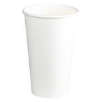 Matthews Double Wall PE Paper Cups - White 16oz - 510ml - 90mm Diameter - 25Cups / Sleeve - 500 Cups / Box - 1 Box