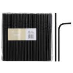 Matthews Paper Regular Flexible Straws - Black 6mm x 200mm - 300gsm - FSC Mix - 250 Straws / Pack - 2500 Straws / Box - Priced for 1 Pack - MOQ is 1 Box