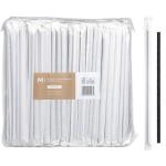 Matthews Paper Regular Straws Wrapped - Black 6mm x 200mm - 300gsm - FSC Mix - 250 Straws / Pack - 2500 Straws / Box - Priced for 1 Pack - MOQ is 1 Box