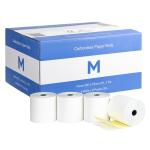 Matthews NCR Carbonless Paper Roll - White / Yellow 75mm x 76mm - 2 Ply - FSC Mix - 4 Rolls / Pack - 24 Rolls / Box - Priced for 1 Roll - MOQ is 1 Box